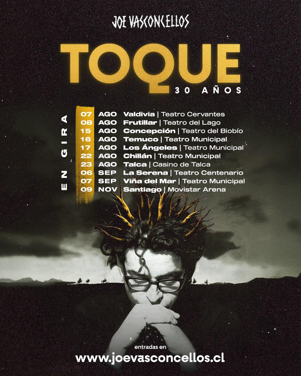 Joe Vasconcellos hará una gira conmemorativa de ''Toque''